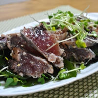 レモン風味でかつおのたたき