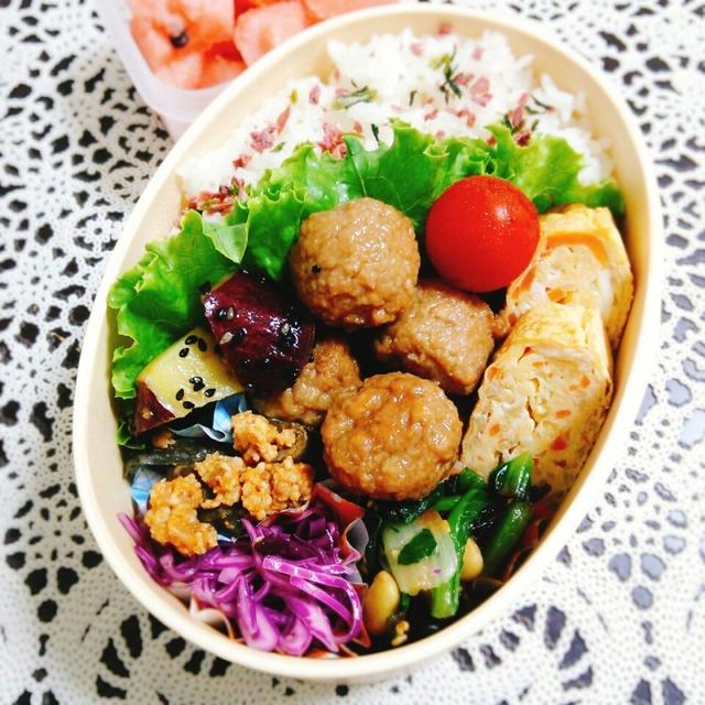 冷凍とり団子で手抜き弁当
