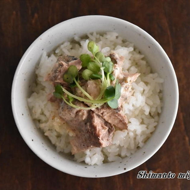 今日の のっけごはん～さば缶のごまマヨ和えのっけごはん～