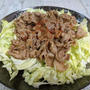 【しゃぶしゃぶ肉のトンテキ風】キャベツもしっかり食べて便秘予防。