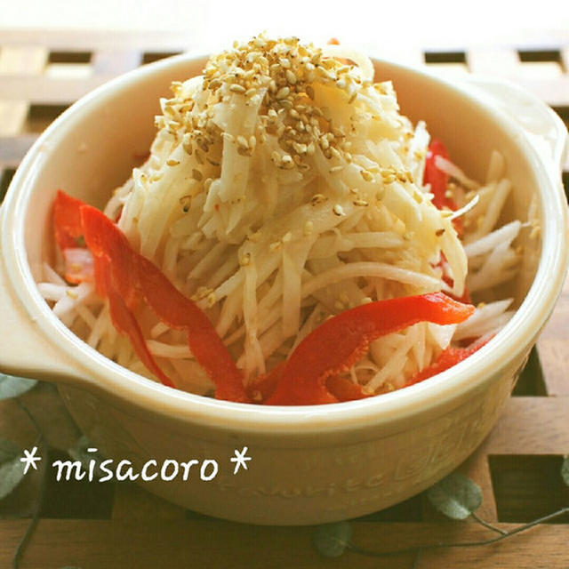 ＊助かる味付けオイマヨ。簡単すぎの大根オイマヨサラダ＊