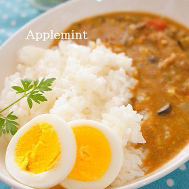 さんま水煮缶と夏野菜のカレー