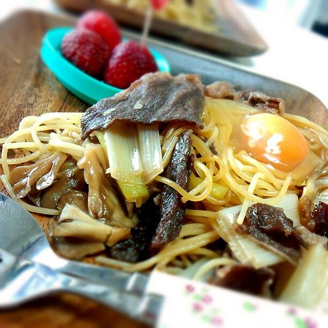 すきやき和風ﾊﾟｽﾀ　✿　ぶりしゃぶ