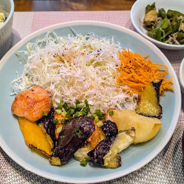 鮭と茄子のカンタン酢