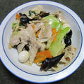 豚肉とチンゲン菜他の中華風炒めもの