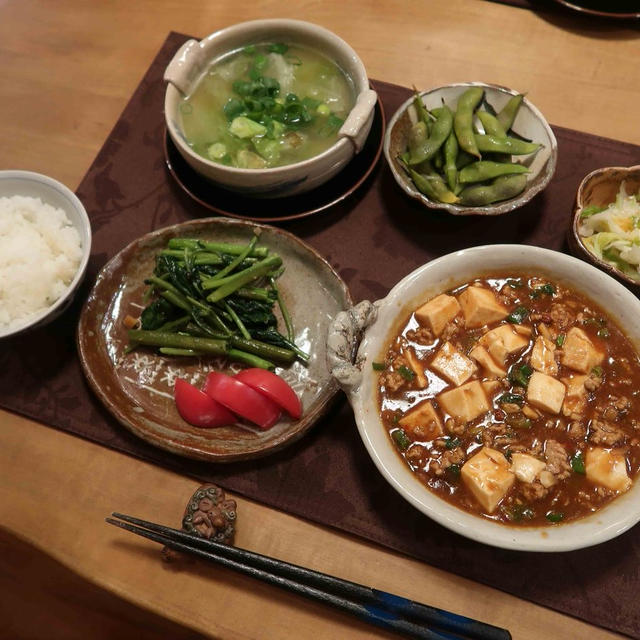 麻婆豆腐で中華な晩ご飯　と　わっぱ弁当　と　ゼフィランサスシトリナ♪