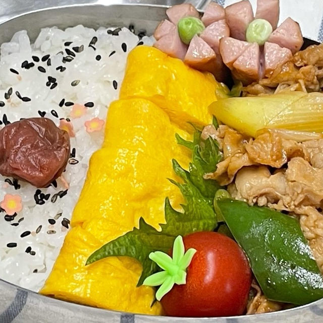 【お弁当】お弁当作り/少ないおかずでも満足/フライパン1つで完結/回鍋肉