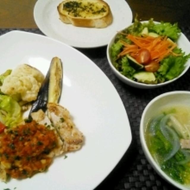 トマトソースを使って