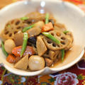 "Chikuzen-ni" イタリアで筑前煮(炒り鳥)！冷凍ミックス和風野菜を使って…