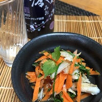 「澪」と楽しむパーティーレシピ；鯵の干物で酢の物