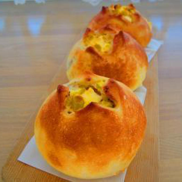 ﾏﾖｺｰﾝﾁｰｽﾞﾊﾟﾝ♪甘納豆のﾊﾟﾝ(^^)♪