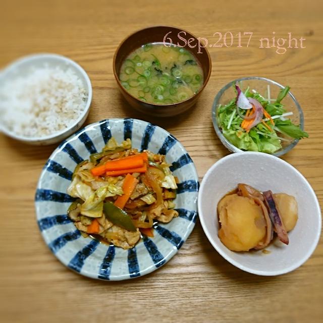 『作り置き晩ごはん回鍋肉&じゃがいもといかのバター醤油煮』