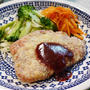 豚こま肉を叩いて伸ばして　貧乏カツレツ大葉＆チーズ入り