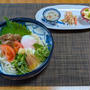気温でメニューを決めた☆冷やし牛温玉うどん♪☆♪☆♪