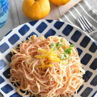 高知県産柚子と明太子の豆乳クリームパスタ～高知クッキングアンバサダー～