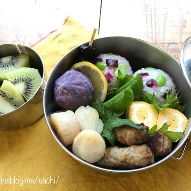 息子の✳︎ホタテのバターソテー弁当♡