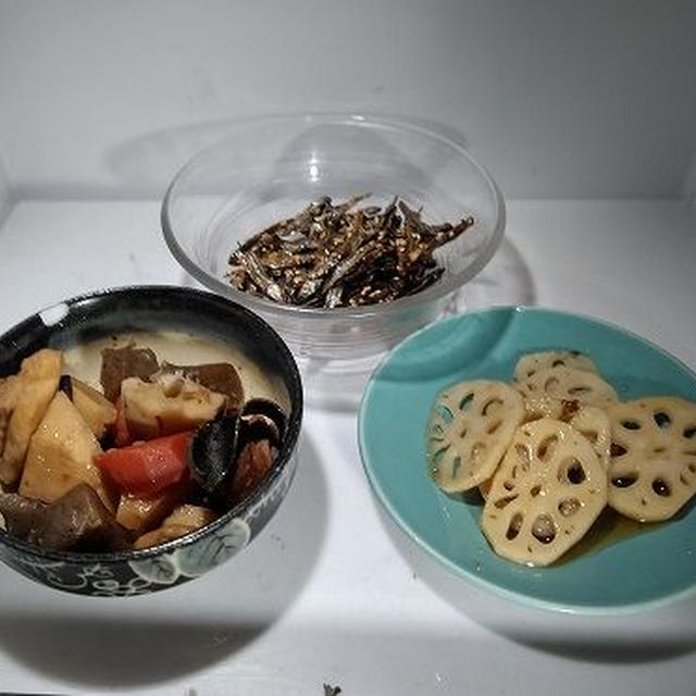 おせち第二弾田作り筑前煮酢レンコン今年どうもお世話になりました。