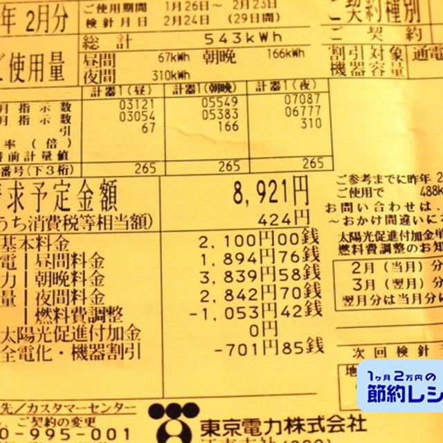 2月の電気代