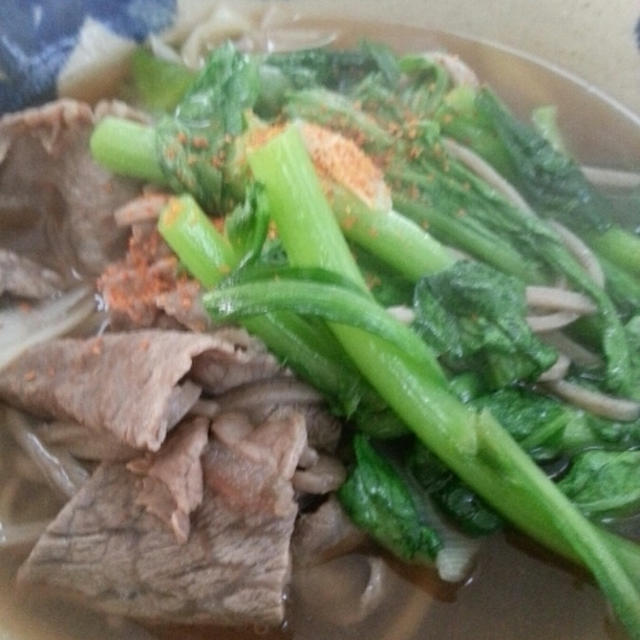 菊なたっぷり肉蕎麦
