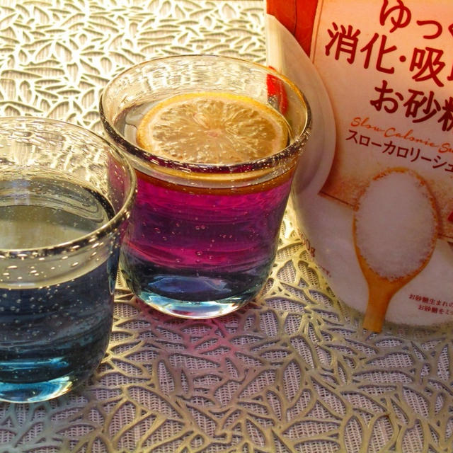 熱中症怖いね！経口補水液を手作り！青いティー＆紫ピンクのレモンティー
