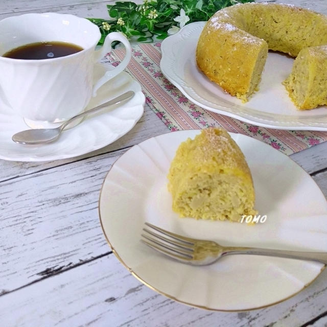 小麦粉不要♪さつま芋とリンゴのオートミールリングケーキ