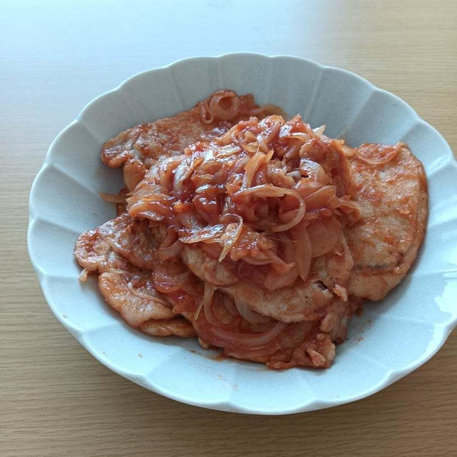 旦那さん作ポークチャップとか