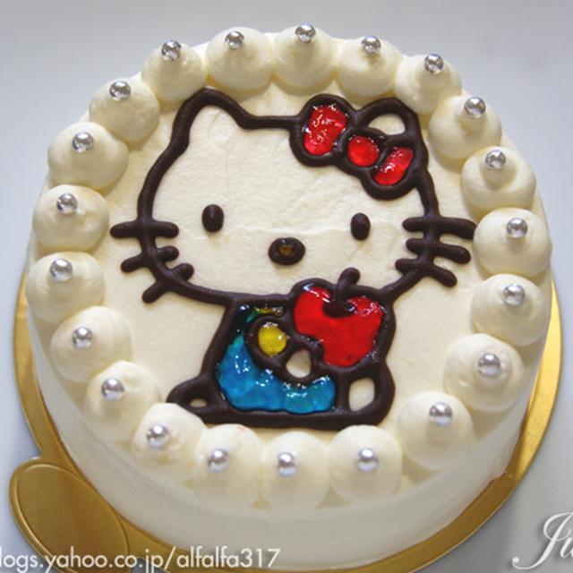 卵１個のキティちゃんケーキ・レシピ
