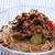 夏野菜とそぼろのっけうどん・ごまだれ。（冷凍うどんで、）