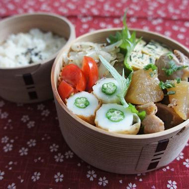 お弁当×玉ねぎのマスタード和え