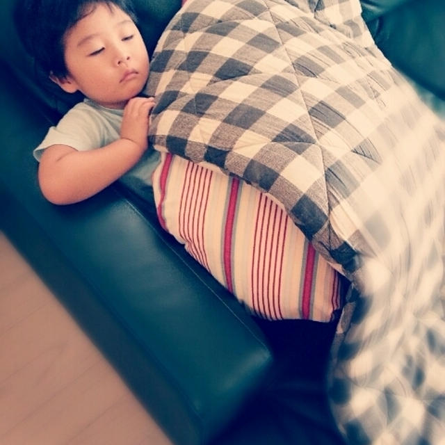 朝から…