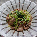 牛肉と三つ葉の炒め物・レシピ