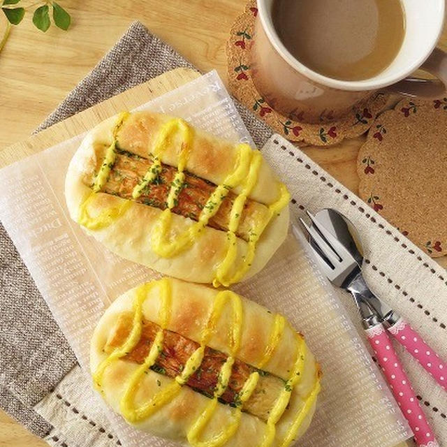 ちくわパンで朝ごはん