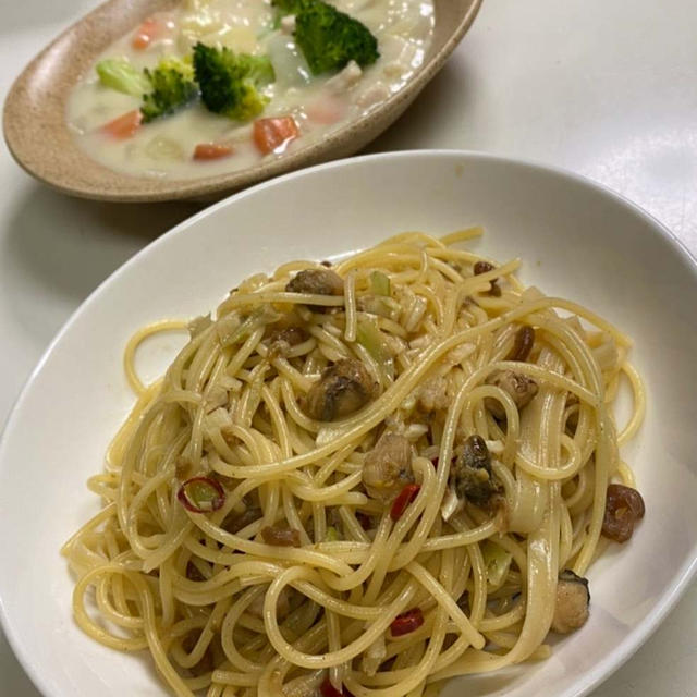 11.25☆朝から決めてたシチューとパスタで夜ごはん❣️