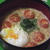 インスタントラーメンで青しそとトマトのチーズ味噌ラーメン