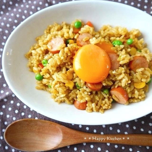 レンジで3分！夏休みランチにカレーピラフ（連載のレシピ再投稿です）