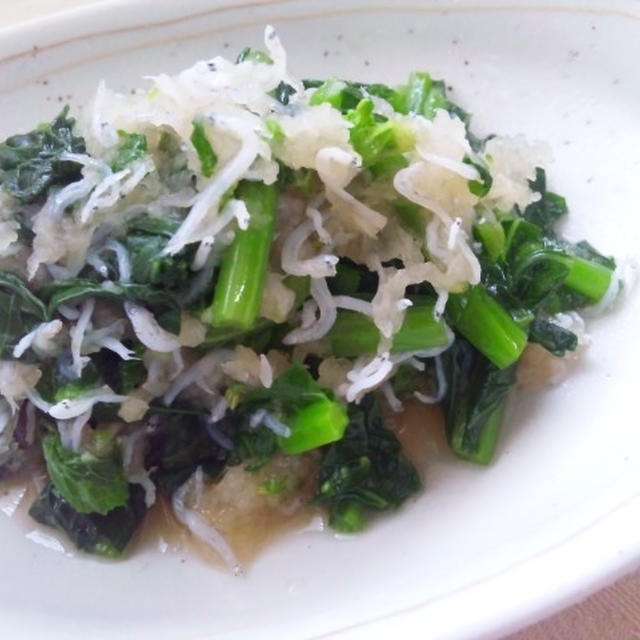 冬菜としらすのおろしあえ By Miwaさん レシピブログ 料理ブログのレシピ満載