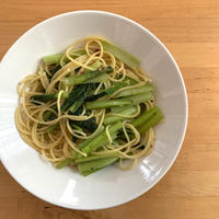 【レシピブログ】小松菜のペペロンチーノ × 群馬の赤