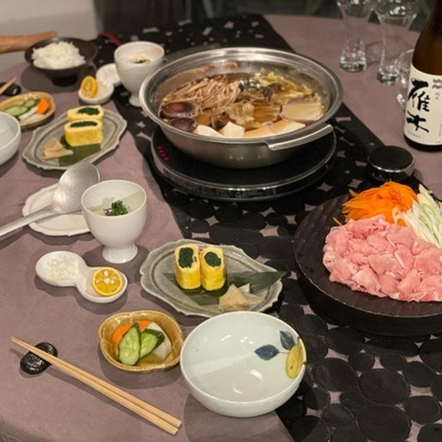 出汁しゃぶを大根おろしや薬味で食べる夜ごはん