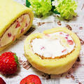 手軽で美味しい♡苺のミルキーロールケーキ/ホワイトデー＊春のおやつ＊母の日にも❁
