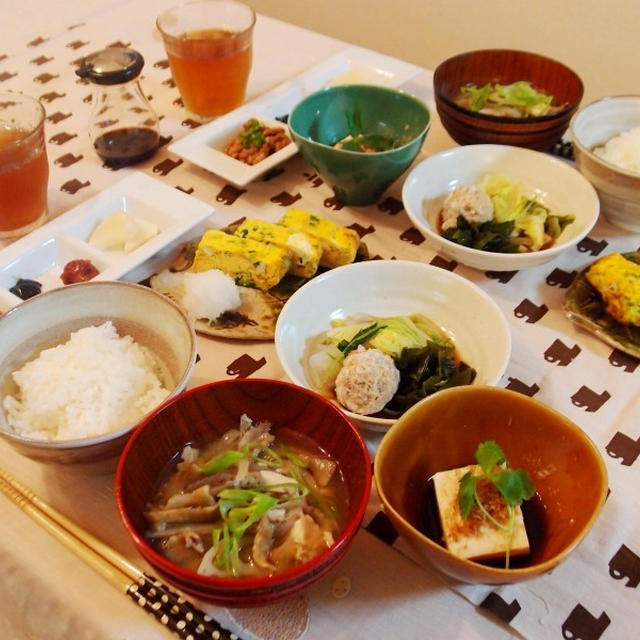 ちょっと豪華に朝ごはん