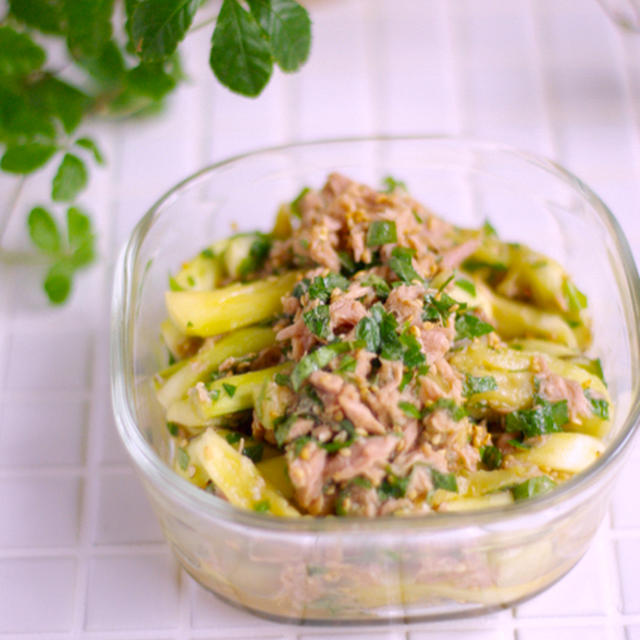 レンジで3分！冷やして食べたい作り置き「なすとツナのしそポン酢」＊今週の朝ごはん