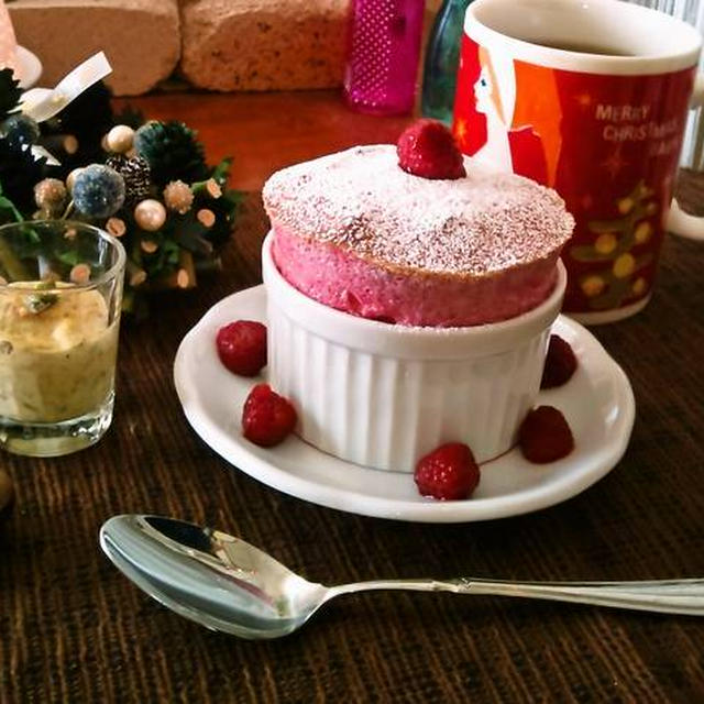 X'mas ラズベリースフレ "Raspberry Souffle" ❥ ふわふわの温かいうちに