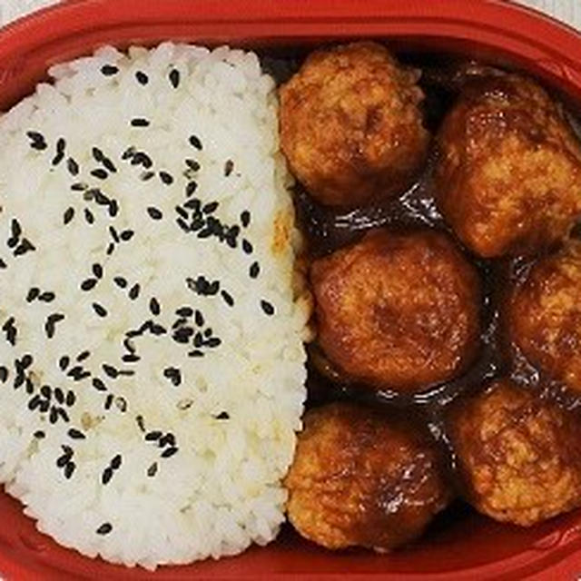 ミートボールのみの弁当　100円ローソン　本日11/10販売開始を試食してみた！価格216円！