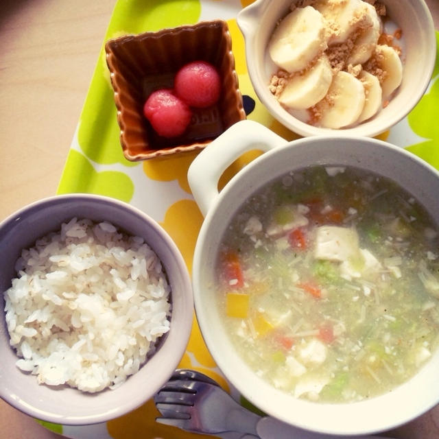 息子の朝ごはん