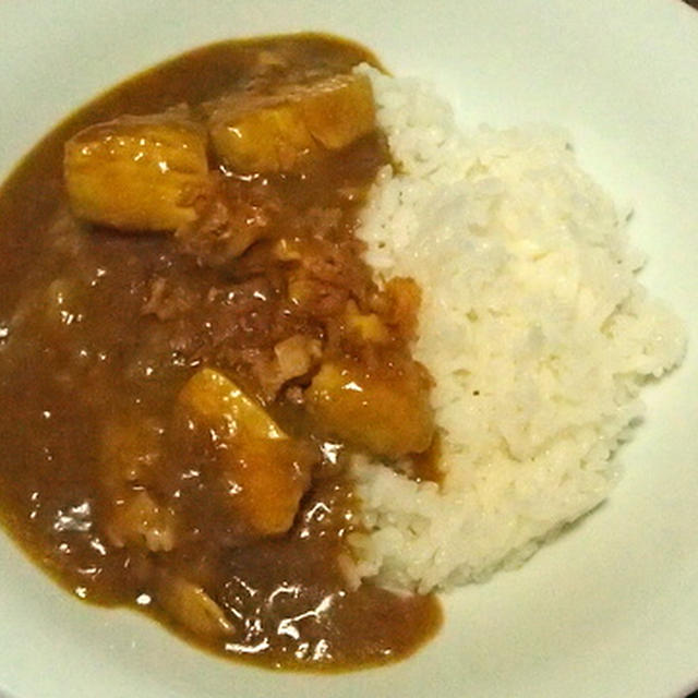 業務スーパーのフライドオニオンでカレー　再び