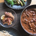 スイートポテトと豆のスパイスカレーの献立