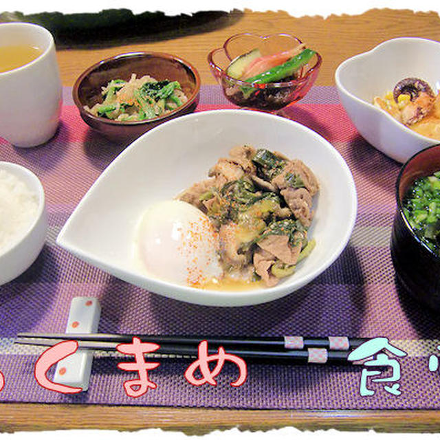 赤身の牛肉のソテー定食♪クリームどらやきつき