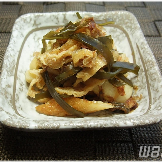 簡単■ ちくわと揚げの照り煮 ■ ダシを取った残りで(*・ω・)v