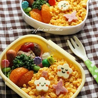 年中さん一発目！卵そぼろdeオムライス風弁当♪