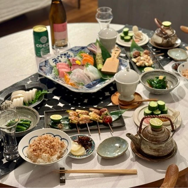 生わさびとすだちを楽しむ宴の夜ごはん